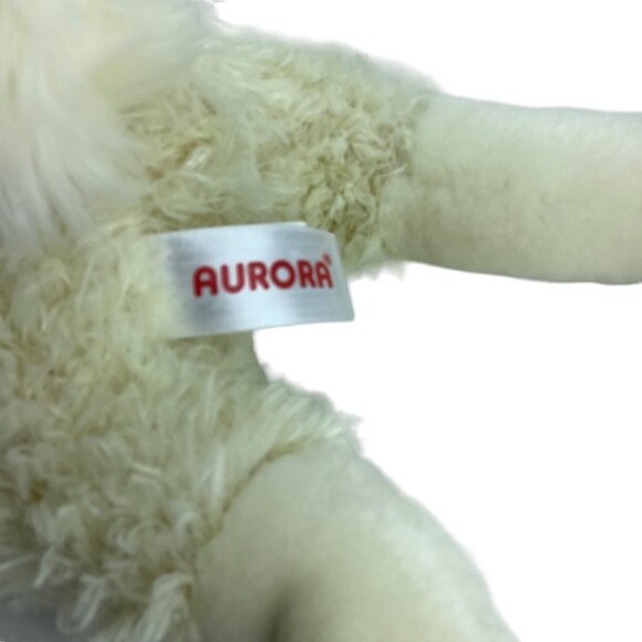 Aurora Realistic Llama Alpaca Plush Stuffed Animal Laying Lying Down NWT Cream - Picture 3 of 10